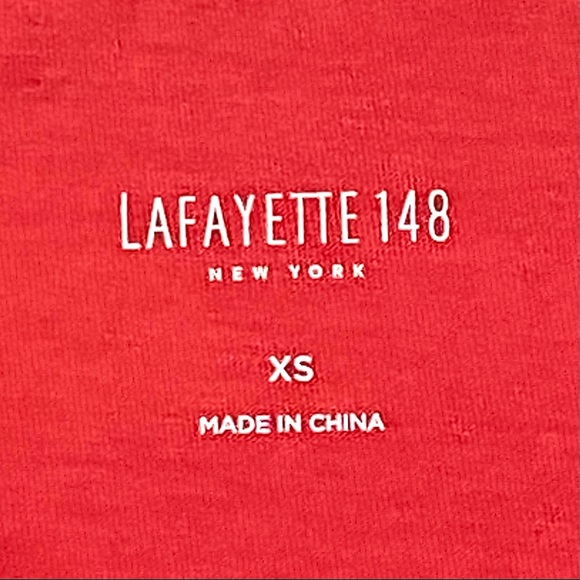 NEW LAFAYETTE 148 New York Kim Short Sleeves Cotton T-Shirt Tee Ultra Pink XS - Picture 8 of 13